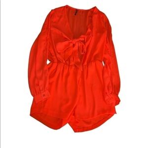 Romper. Long open sleeve. San Joy. Orange. Small